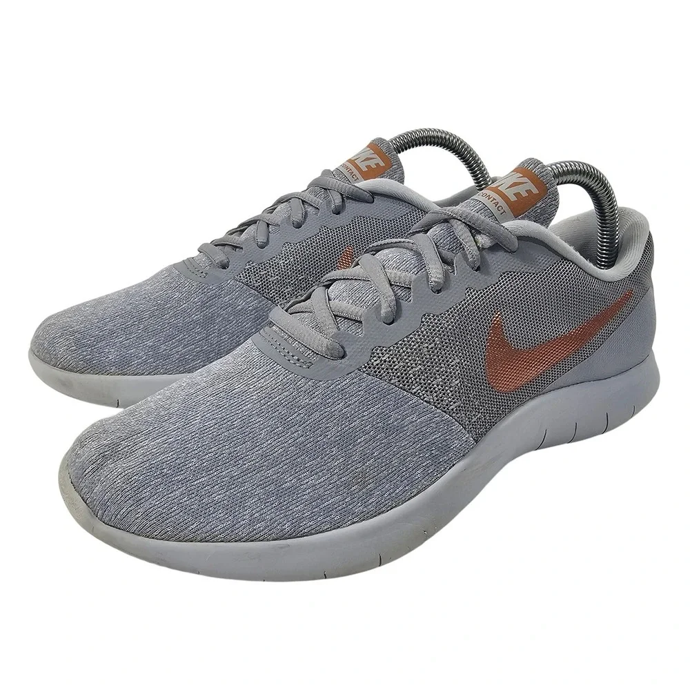 Nike Flex Contact Running Shoes Women's Size‎ 8.5 Gray Training Gym 908995-006
